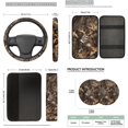 thumbnail image 7 of XYZCANDO Deer Camo Forest 14 Pack Car Seat Covers Full Set Steering Wheel Cover Center Console Pad Seat Belt Pads Headrest Covers Cup Coasters for Most Cars SUVs Sedans, 7 of 7