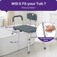 thumbnail image 6 of KEKOY Tub Transfer Bench for Bathtub and Showers, Adjustable Shower Bench, Bath Shower Chair Seat 400LBs for Elderly, Adults and Disabled, 6 of 9