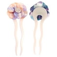thumbnail image 2 of Shisuyan Retro Style Chinese Traditional Design Hairpin Acetate 2Pcs 4.9x1.9in, 2 of 8