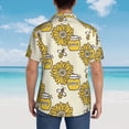 thumbnail image 6 of Bixox Men's Hawaiian Shirts Men's Cartoon Honey Pot Bee Sunflower Print Short-Sleeve Shirt-XX-Large, 6 of 8