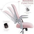 thumbnail image 2 of Ergonomic High-Back Mesh Office Chair - Breathable Waist and Back Support Computer Chair with Adjustable Armrests, Height Adjustment, and 360° Swivel Base(Pink), 2 of 8