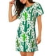 thumbnail image 2 of Fotbe Cactus 1 Bata de Dormir para Mujer con Estampado, Camisón de Algodón de Manga Corta, Ropa de Dormir Casual, 2 of 6