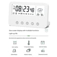 thumbnail image 2 of Linyer Living Room Desktop Digital Alarm Clock Plastic Timer Calendar Temperature Humidity Meter Low Noise Home Supplies White Type 1, 2 of 8