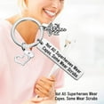 thumbnail image 6 of Funny Nurse RN Gift Nurse Appreciation Keychain Nurses Day Gift Doctor Nursing Jewelry Not All Superheroes Wear Capes Some Wear Scrubs Nurse Life Keychain, 6 of 7