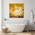 thumbnail image 2 of Wall Art Prints, Fall Pumpkins Framed Canvas Prints for Bedroom Living Room Bathroom Office, Thanksgiving Maple Leaf Birds Orange Gallery Wrap Wall Art Poster for Gifts Home Decor 28"x28", 2 of 9