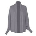 thumbnail image 5 of Honeeladyy Fall Cardigan Sweaters for Women Oversized Chunky Kimono Slouchy Wrap Batwing Sleeve Open Front Outwear Coat Dark Gray XL, 5 of 9
