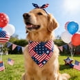 thumbnail image 5 of Patriotic 4th of July Dog Bandana, American Flag Dog Bandanas Triangle Bibs Scarf for Medium and Small Dogs, 5 of 6