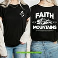 thumbnail image 2 of Faith Can Move Mountains Christian T-Shirt Double Sided Print Bible Verse Shirt for Women and Men Inspirational Religious Tee., 2 of 7