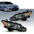 thumbnail image 2 of Pair Projector Headlamps Headlights Fit for 2018-2022 Toyota Camry LE SE Clear Lens Amber Reflector Assembly, 2 of 10