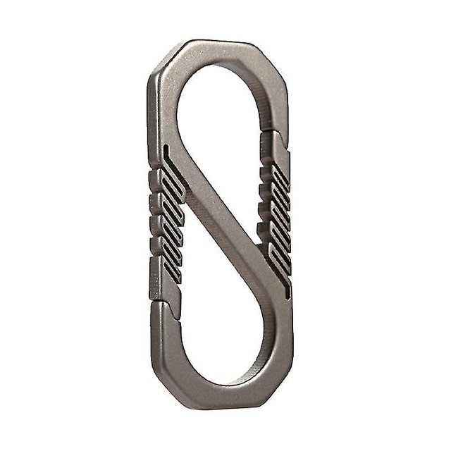 Llavero de aleación de titanio duradero, llavero para coche, hebilla para mochila, mosquetón para exteriores, clip con resorte y gancho de presión, titanio