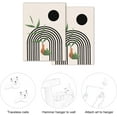 thumbnail image 6 of Framed Boho Wall Art Set of 3, Mid Century Modern Decor, Minimalist Black Beige Botanical Bathroom Wall Art 12" x 16" Canvas Prints Ready To Hang for Bedroom Living Room, 6 of 6