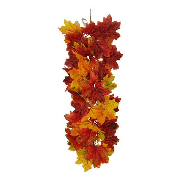 Fall Silk Flowers Bunches Artificial Greenery Stems Maple Leaves Shrubs ...