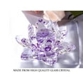 thumbnail image 5 of Zoogamo 3" Purple Crystal Lotus Flower – Glass Home Decor for Feng Shui with Clear Reflection & Gift Box, 5 of 6