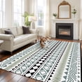 thumbnail image 3 of Ethnic Tribe Boho Washable Rug 5x7 Area Rugs for Living Room, Geometric Diamonds Dots Modern Large Bedroom Rug Soft Non-Slip Low Pile Floor Carpet for Dining Room Kitchen Office Laundry Nursery, 3 of 9