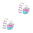 thumbnail image 1 of Ounissouiy 1 Juego de carrito de juguete para helados, juego de simulación para niños, juguetes educativos, carrito de helados, camión, gran 17x8x20cm 2piezas, 1 of 6