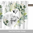 thumbnail image 6 of Letter K Valance Curtain Alphabet Green Eucalyptus Leaves Plant Simple Window Valances Rod Pocket Short Curtains Window Treatments for Kitchen Bedroom Bathroom Laundry 42" x 18", 6 of 9