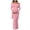 Pink, variant on Maternity Dress for Baby Shower Trendy Off the Shoulder Maxi Dresses Photoshoot Party Long Sleeve Nightgown Pregnancy Clothes S-XL