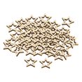 thumbnail image 1 of 100 estrellas de madera huecas, adornos de madera, círculos en forma de estrella para decoración del hogar y 2 cm, 1 of 9