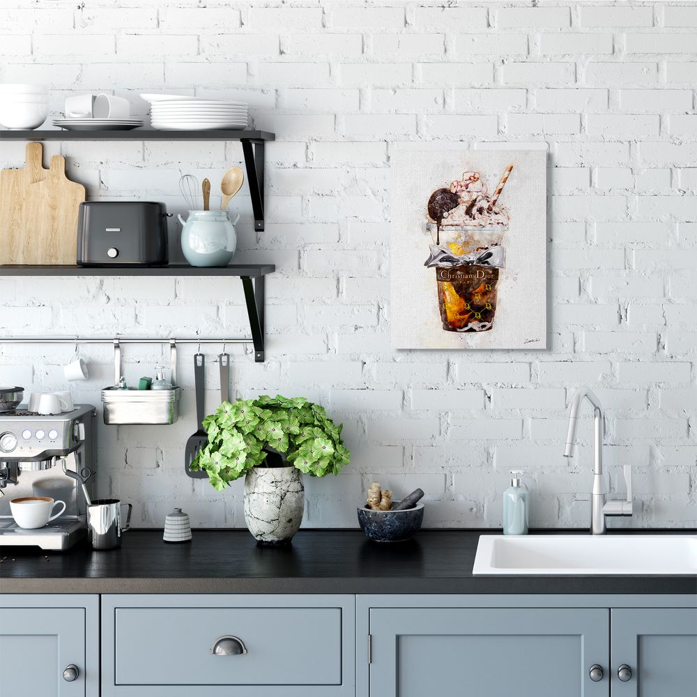 Stupell Industries Fashion Brand Dessert Cup Watercolor Painting Canvas Wall Art by Ziwei Li