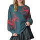 thumbnail image 3 of Sudadera con Cuello Redondo, Larga y Lazo para Mujer, Estilo Informal, Estilo Farol, Estilo Otoño, Estilo Y2k Verde L, 3 of 8