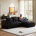 thumbnail image 5 of Wiilayok 107" Cloud Sectional Couch with L-Shape Chaise,Modern Modular Sofa with Deep Seat, Comfy Boneless Upholstered Couches for Living Room Bedroom,Dark Gray, 5 of 10
