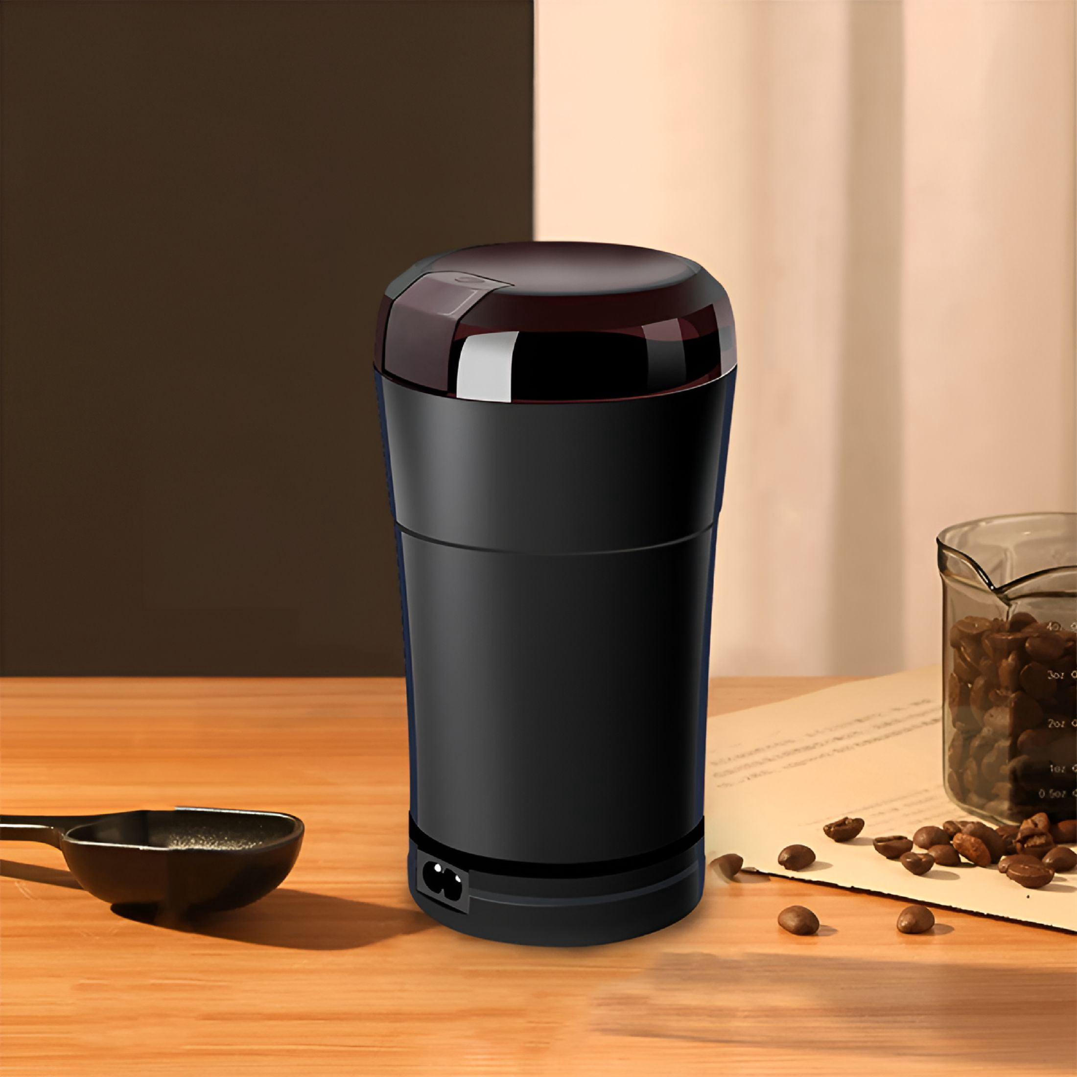 ZEPARO Electric Herb Grinder - Compact and Efficient Spice Grinder with Stainless Steel Blades,Fast Grinding for Dry Spices,Herbs,and Coffee Beans