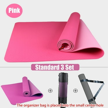 Thick Yoga Mat 24''x72''x0.3'' Thickness 0.3 Inch Eco Friendly TPE Non Slip Exercise Mats
