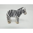 thumbnail image 4 of Zebra Wood Figurine Statue Stripe Horse Sculpture Ornament Decor Miniature Art Carve Small Animal, 4 of 5