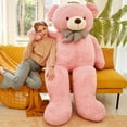 thumbnail image 5 of IKASA Giant Teddy Bear Stuffed Animal Plush Toy,Large Jumbo 70" Pink Huge Cute Soft Toys,Big Size Fluffy Plushy Fat Oversized Plushie,Gifts for Kids Girls Boys Girlfriend Children, 5 of 5