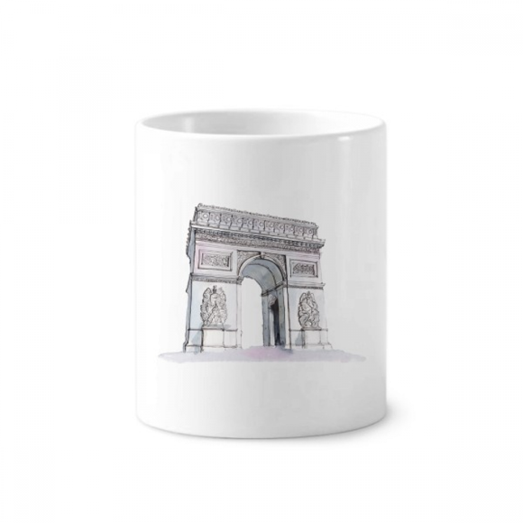 Arc De Triomph in Paris France Toothbrush Pen Holder Mug Cerac Stand Pencil Cup