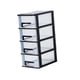 thumbnail image 5 of Cajones de almacenamiento, organizador de escritorio con cajones, gabinetes, cajón de escritorio para el hogar 4 capas, 5 of 9