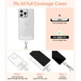 thumbnail image 4 of MoKo Cell Phone Crossbody Lanyard, Adjustable Universal Metal Phone Lanyard Strap & Wrist Strap for iPhone Samsung Most Smartphones, 2pcs, Silver, 4 of 7