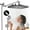 Chrome, variant on PHANCIR 12" Rain Shower Head Combo, High Pressure Rainfall & 7 Spray Handheld Shower Head, Black