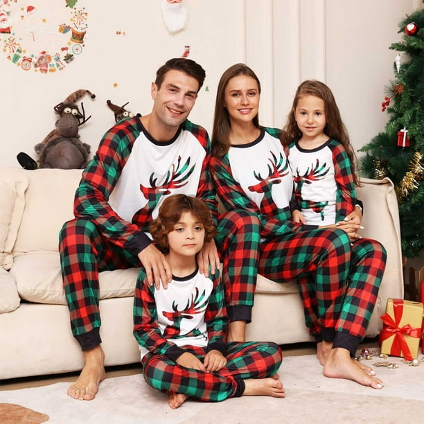 Christmas Pajamas For Family Matching Family Pajamas Sets For Baby Adults  And Kids Holiday Xmas Print Top And Pants Jammies Sleepwear