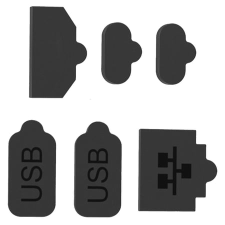 6 in 1 Game Console LAN Type C USB Port Dust Plug Silicone Dust Protector Cover Gaming Accessories Dust Plug