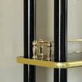 thumbnail image 6 of Modern Display Wooden Console Bar Serving Table with 4 Tiered Open Shelves, for Bartender, Kitchen or Wine Caller Room, 6 of 7