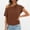 *Coffee, variant on ClodeEU Women's Off the Shoulder Short Sleeve T-Shirt,Loose-Fit Solid Color Summer Top White,Women's Plus XL