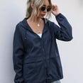 thumbnail image 4 of Coupe-vent Imperméable pour Femmes, Veste Légère avec Capuche, Extérieur, 4 of 5
