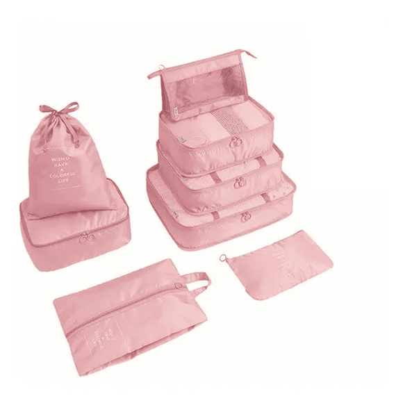 Bolsas Organizadoras De Maletas Para Viaje, Impermeable Color Rosa Malubero Malu1830