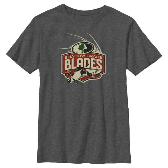 Boy's Mossy Oak Color Shadow Grass Blades Logo Graphic Tee Charcoal Heather Medium