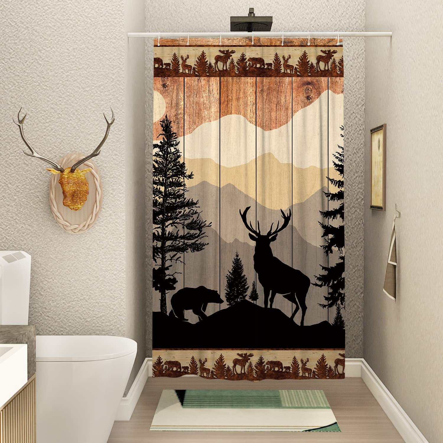 Xsinufn Stall Farmhouse Rustic Shower Curtains for Bathroom Small ...