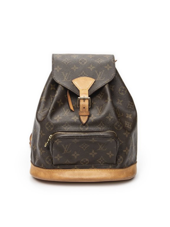 Pre-Owned Louis Vuitton Brown Montsouris MM Backpack Monogram Canvas