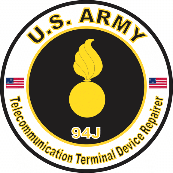 3.8 Inch U.S. Army MOS 94J Telecommunications Equipment Repairer