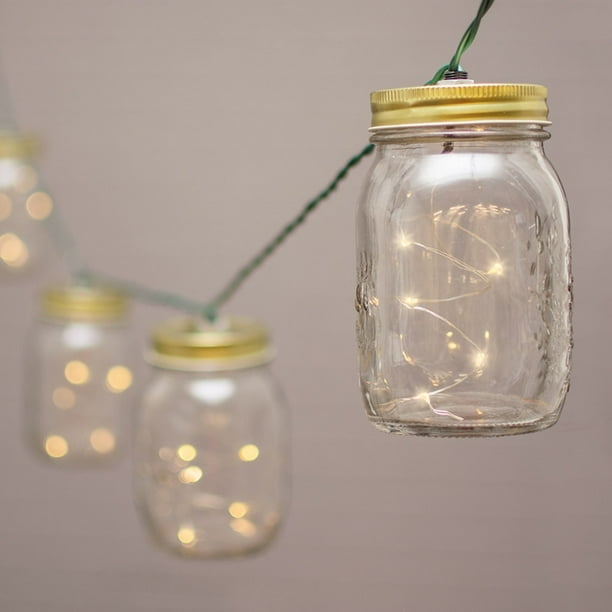 Novelty String Lights Mason Jar String Lights Fairy LEDs 6 ft Solar