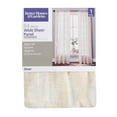 thumbnail image 5 of Better Homes & Gardens Clipped Geo Polyester Cotton Sheer Single Panel Curtain, Rod Pocket/Back Tab, Beige, 54"x84", 5 of 6