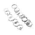 thumbnail image 3 of MasteelfCA 15pcs Creative Hollow Out Ring Antique Drill Finger Rings Dedlicate Simple Joint Rings for Woman Girl, 3 of 6