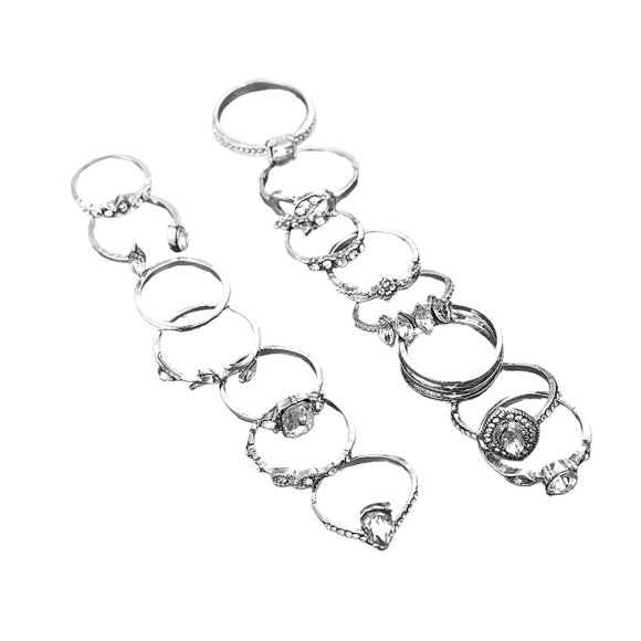 WHAMVOX 15Ud Anillos Para Mujer De Con Hueco Y Material Para Uso Diario