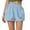 Blue, variant on Bubble Shorts for Women 2026 Summer Y2k Elastic High Waist Drawstring Casual Bubble Skorts with Pockets