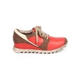 thumbnail image 2 of Women Distressed Leatherette Racing Stripe Lug Sole Sneaker DB86, 2 of 5