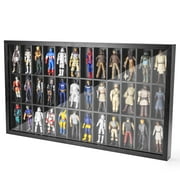 36 Grids Wooden Display Frame Case for 1/18 3.75 inch Action Figure Star Wars GI Joe Classified Series Figures Toy Collectible Showcase Wall Mounted Organizer Storage